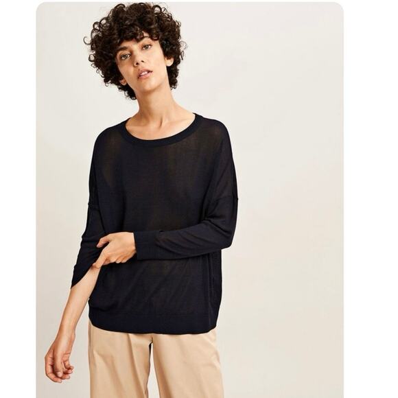 Samsøe Samsøe Kassy O-knit Sweater Dark Sapphire SZ S - Picture 1 of 9